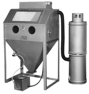 MM3624C Suction Blasting Cabinet shown with BP Dust Collector
