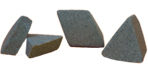 ceramic tumbling media angle cut triangles