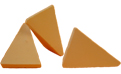 synthetic tumbling media wedges