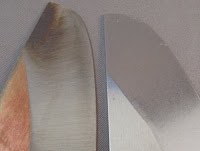 Steel blade polishing